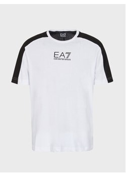 EA7 Emporio Armani T-Shirt 6RPT15 PJ02Z 1100 Biały Regular Fit ze sklepu MODIVO w kategorii T-shirty męskie - zdjęcie 168644146
