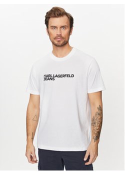 Karl Lagerfeld Jeans T-Shirt 235D1707 Biały Regular Fit ze sklepu MODIVO w kategorii T-shirty męskie - zdjęcie 168644389
