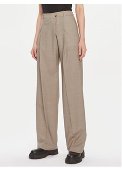 Boss Spodnie materiałowe Tenly 50505608 Beżowy Straight Fit ze sklepu MODIVO w kategorii Spodnie damskie - zdjęcie 168645856