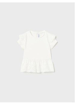 Mayoral Bluzka 1007 Biały Regular Fit ze sklepu MODIVO w kategorii Koszulki niemowlęce - zdjęcie 168646038