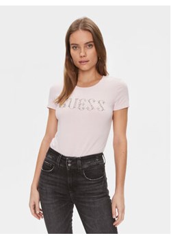 Guess T-Shirt W4RI39 J1314 Różowy Slim Fit ze sklepu MODIVO w kategorii Bluzki damskie - zdjęcie 168646076