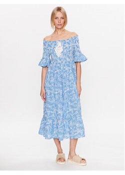 Iconique Sukienka letnia IC23 007 Niebieski Regular Fit ze sklepu MODIVO w kategorii Sukienki - zdjęcie 168646738