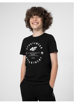 4F T-Shirt 4FJSS23TTSHM294 Czarny Regular Fit ze sklepu MODIVO w kategorii T-shirty chłopięce - zdjęcie 168646996