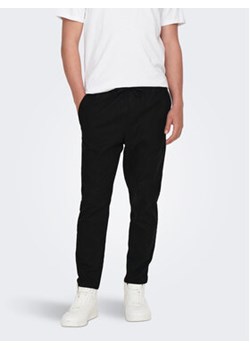Only & Sons Spodnie materiałowe 22024966 Czarny Tapered Fit ze sklepu MODIVO w kategorii Spodnie męskie - zdjęcie 168647229