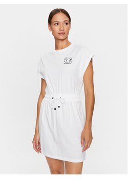 KARL LAGERFELD Sukienka codzienna Ikonik 2.0 230W2231 Biały Regular Fit ze sklepu MODIVO w kategorii Sukienki - zdjęcie 168647536
