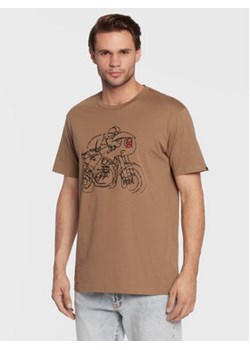 Deus Ex Machina T-Shirt Riding DMF221380E Brązowy Regular Fit ze sklepu MODIVO w kategorii T-shirty męskie - zdjęcie 168648116