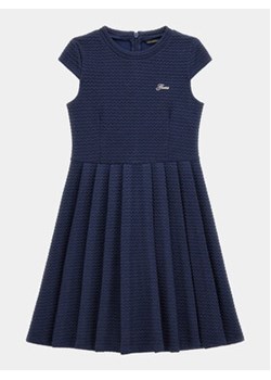Guess Sukienka elegancka J4RK24 KC3A0 Granatowy Regular Fit ze sklepu MODIVO w kategorii Sukienki dziewczęce - zdjęcie 168648987