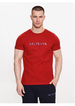 Tommy Hilfiger T-Shirt MW0MW31535 Czerwony Slim Fit ze sklepu MODIVO w kategorii T-shirty męskie - zdjęcie 168649089