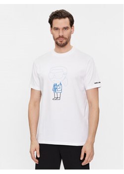 KARL LAGERFELD T-Shirt 755401 541221 Biały Regular Fit ze sklepu MODIVO w kategorii T-shirty męskie - zdjęcie 168649276