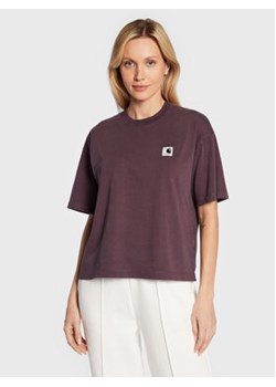Carhartt WIP T-Shirt Nelson I029647 Fioletowy Relaxed Fit ze sklepu MODIVO w kategorii Bluzki damskie - zdjęcie 168649838