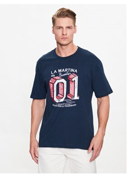 La Martina T-Shirt VMR320 JS206 Granatowy Over Fit ze sklepu MODIVO w kategorii T-shirty męskie - zdjęcie 168649985