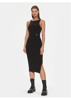 Calvin Klein Jeans Sukienka codzienna Tie Detail J20J223050 Czarny Slim Fit ze sklepu MODIVO w kategorii Sukienki - zdjęcie 168650128