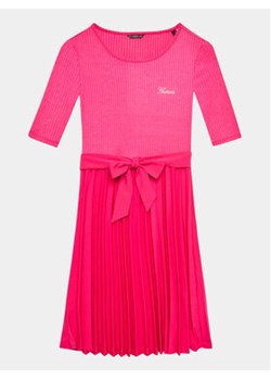 Guess Sukienka codzienna J3YK28 RC1S0 Różowy Regular Fit ze sklepu MODIVO w kategorii Sukienki dziewczęce - zdjęcie 168650397