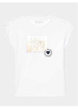 Guess T-Shirt J4GI00 K6YW4 Biały Regular Fit ze sklepu MODIVO w kategorii Bluzki dziewczęce - zdjęcie 168650419
