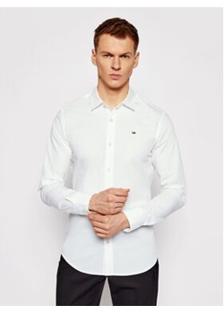 Tommy Jeans Koszula DM0DM04405 Biały Slim Fit ze sklepu MODIVO w kategorii Koszule męskie - zdjęcie 168652457