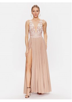 Elisabetta Franchi Sukienka wieczorowa AB-413-32E2 Różowy Regular Fit ze sklepu MODIVO w kategorii Sukienki - zdjęcie 168654246