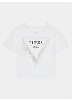 Guess T-Shirt J4RI24 K6YW4 Biały Boxy Fit ze sklepu MODIVO w kategorii Bluzki dziewczęce - zdjęcie 168654356