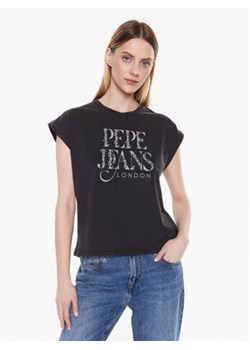 Pepe Jeans T-Shirt Linda PL505385 Szary Boxy Fit ze sklepu MODIVO w kategorii Bluzki damskie - zdjęcie 168655618