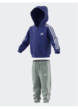 adidas Komplet dresowy Essentials Full-Zip Hooded Jogger Set IB4763 Niebieski Regular Fit ze sklepu MODIVO w kategorii Dresy dla niemowlaka - zdjęcie 168655846