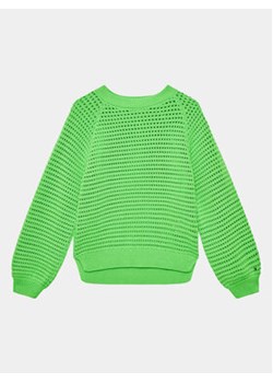 Tommy Hilfiger Sweter Crochet KG0KG07286 D Zielony Regular Fit ze sklepu MODIVO w kategorii Swetry dziewczęce - zdjęcie 168656345