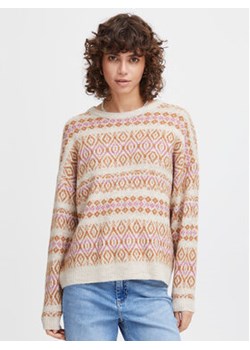 ICHI Sweter 20119733 Beżowy Regular Fit ze sklepu MODIVO w kategorii Swetry damskie - zdjęcie 168657149