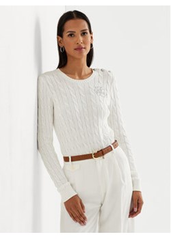 Lauren Ralph Lauren Sweter 200925325004 Biały Slim Fit ze sklepu MODIVO w kategorii Swetry damskie - zdjęcie 168657298