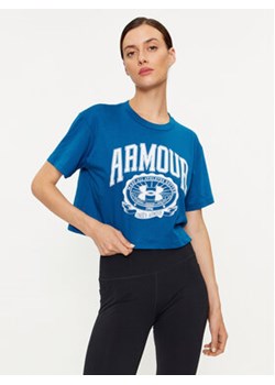 Under Armour T-Shirt Ua Collegiate Crest Crop Ss 1379402 Niebieski Loose Fit ze sklepu MODIVO w kategorii Bluzki damskie - zdjęcie 168657338
