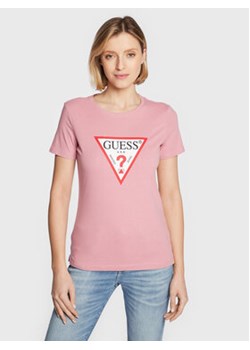 Guess T-Shirt Original W1YI1B I3Z11 Różowy Regular Fit ze sklepu MODIVO w kategorii Bluzki damskie - zdjęcie 168657726