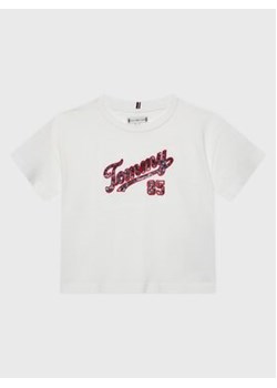 Tommy Hilfiger T-Shirt Sequins KG0KG07087 M Biały Regular Fit ze sklepu MODIVO w kategorii Bluzki dziewczęce - zdjęcie 168658325