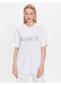 ROTATE T-Shirt Aster 700320400 Biały Regular Fit ze sklepu MODIVO w kategorii Bluzki damskie - zdjęcie 168658359