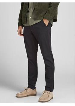 Jack&Jones Spodnie materiałowe Marco Dave 12174152 Czarny Slim Fit ze sklepu MODIVO w kategorii Spodnie męskie - zdjęcie 168658489