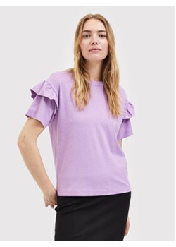 Selected Femme T-Shirt Rylie 16079837 Fioletowy Regular Fit ze sklepu MODIVO w kategorii Bluzki damskie - zdjęcie 168658585