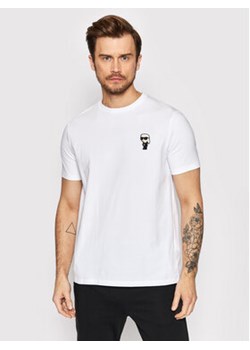 KARL LAGERFELD T-Shirt Crewneck 755027 500221 Biały Regular Fit ze sklepu MODIVO w kategorii T-shirty męskie - zdjęcie 168658987