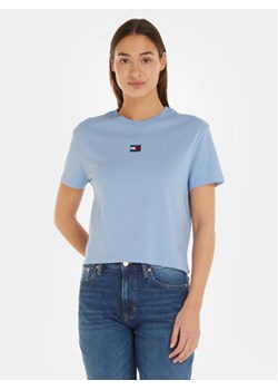 Tommy Jeans T-Shirt Badge DW0DW15640 Niebieski Classic Fit ze sklepu MODIVO w kategorii Bluzki damskie - zdjęcie 168659307