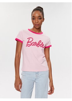 Wrangler T-Shirt Ringer 112346206 Różowy Slim Fit ze sklepu MODIVO w kategorii Bluzki damskie - zdjęcie 168660535
