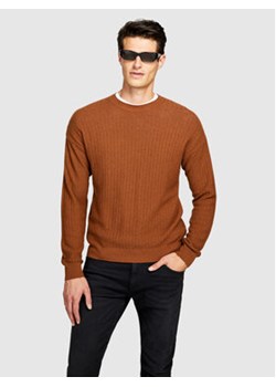 Sisley Sweter 1041T102A Brązowy Regular Fit ze sklepu MODIVO w kategorii Swetry męskie - zdjęcie 168662106
