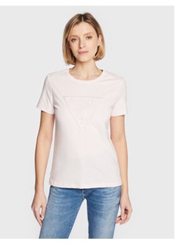 Guess T-Shirt W3RI19 I3Z14 Różowy Regular Fit ze sklepu MODIVO w kategorii Bluzki damskie - zdjęcie 168662558
