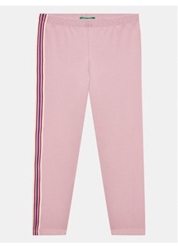 United Colors Of Benetton Legginsy 3DKEGF02W Różowy Slim Fit ze sklepu MODIVO w kategorii Spodnie dziewczęce - zdjęcie 168662958