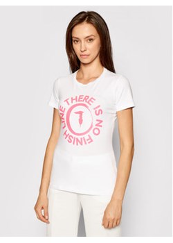 Trussardi T-Shirt 56T00382 Biały Slim Fit ze sklepu MODIVO w kategorii Bluzki damskie - zdjęcie 168663125