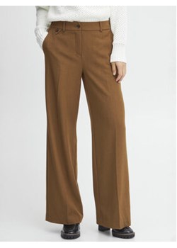 Fransa Spodnie materiałowe 20611709 Brązowy Regular Fit ze sklepu MODIVO w kategorii Spodnie damskie - zdjęcie 168663887