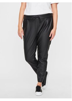 Vero Moda Curve Spodnie z imitacji skóry 10225775 Czarny Regular Fit ze sklepu MODIVO w kategorii Spodnie damskie - zdjęcie 168664556