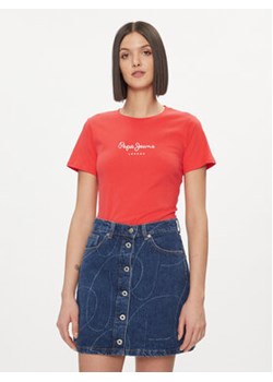 Pepe Jeans T-Shirt Wendy PL505480 Czerwony Regular Fit ze sklepu MODIVO w kategorii Bluzki damskie - zdjęcie 168664849