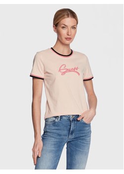 Guess T-Shirt Camila W3RI31 I3Z11 Różowy Regular Fit ze sklepu MODIVO w kategorii Bluzki damskie - zdjęcie 168665076