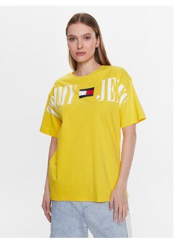 Tommy Jeans T-Shirt Archive DW0DW15459 Żółty Oversize ze sklepu MODIVO w kategorii Bluzki damskie - zdjęcie 168665519