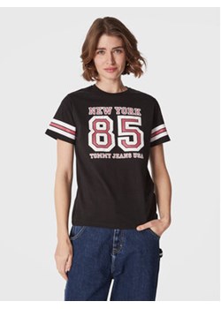 Tommy Jeans T-Shirt Collegiate DW0DW14906 Czarny Relaxed Fit ze sklepu MODIVO w kategorii Bluzki damskie - zdjęcie 168665549
