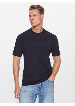 Guess T-Shirt Z2YI11 J1314 Granatowy Regular Fit ze sklepu MODIVO w kategorii T-shirty męskie - zdjęcie 168665785