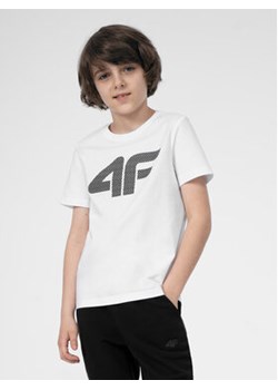 4F T-Shirt 4FJSS23TTSHM293 Biały Regular Fit ze sklepu MODIVO w kategorii T-shirty chłopięce - zdjęcie 168665855