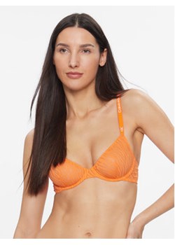Calvin Klein Underwear Biustonosz z fiszbiną 000QF7376E Pomarańczowy ze sklepu MODIVO w kategorii Biustonosze - zdjęcie 168666366