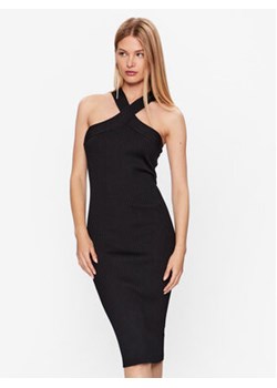 DKNY Sukienka dzianinowa P3DUAJ29 Czarny Slim Fit ze sklepu MODIVO w kategorii Sukienki - zdjęcie 168666839