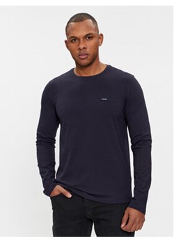 Calvin Klein Longsleeve K10K112725 Granatowy Slim Fit ze sklepu MODIVO w kategorii T-shirty męskie - zdjęcie 168667119